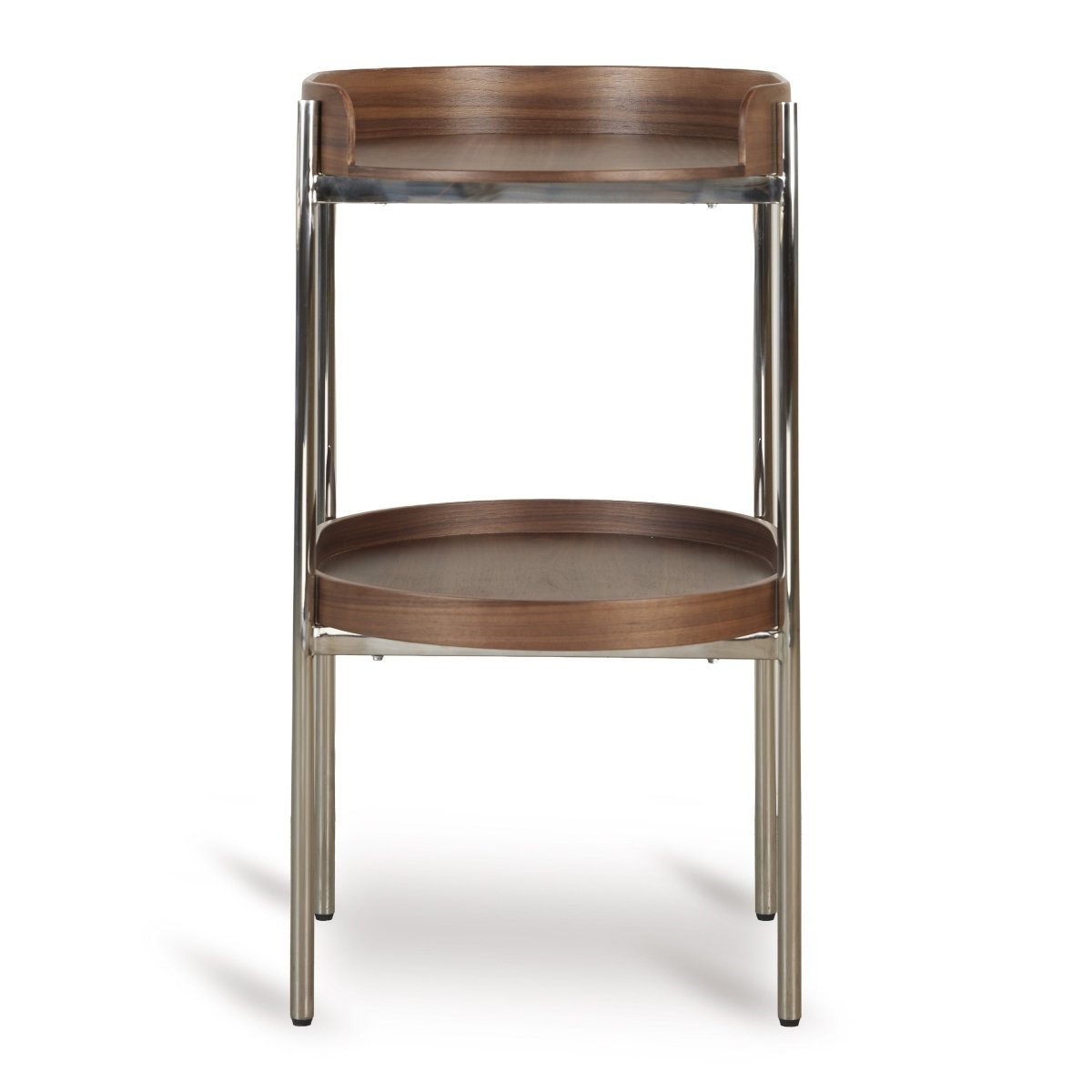 QUAX-Table A Langer Oeuf - Noyer/chrome