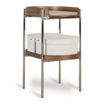 QUAX-Table A Langer Oeuf - Noyer/chrome