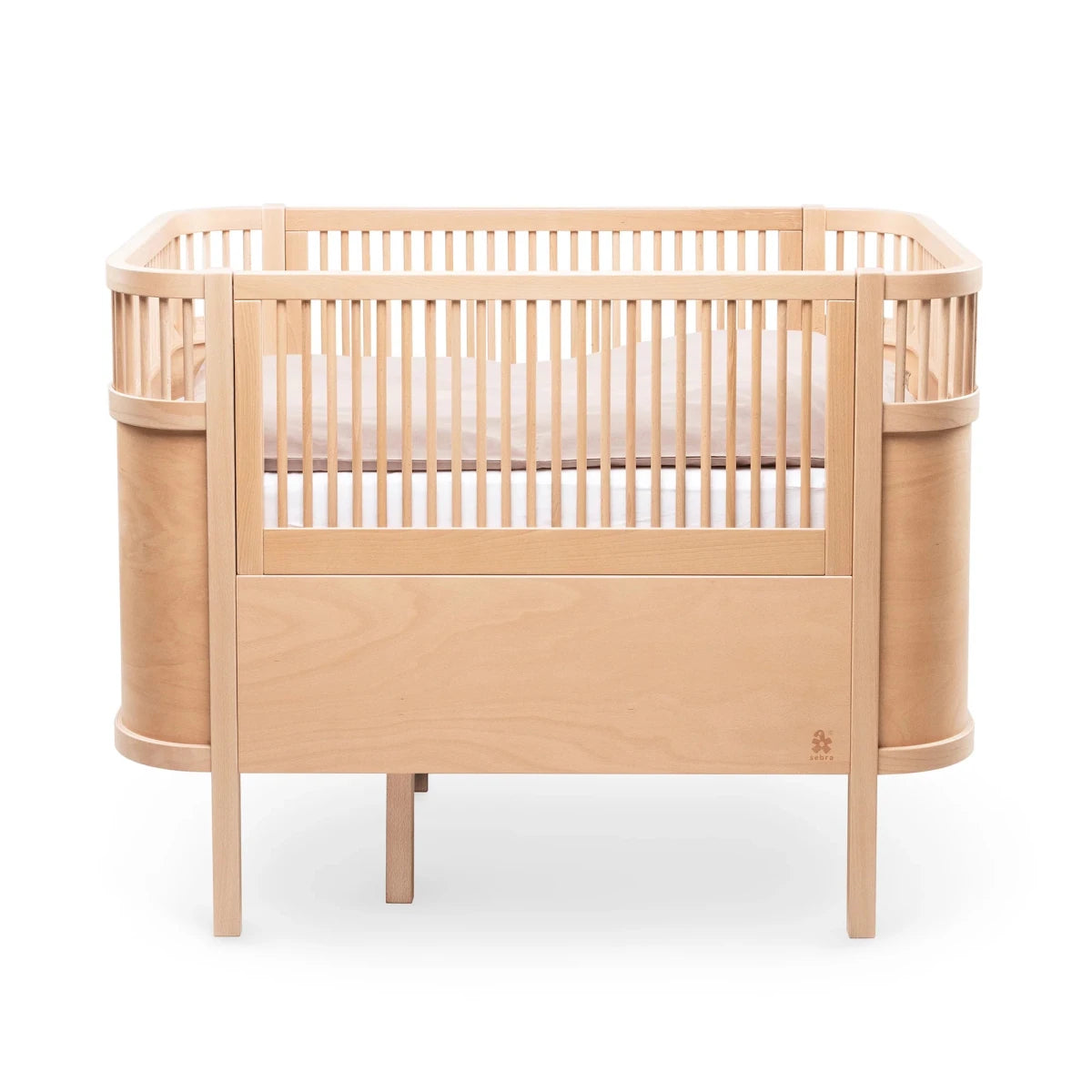 SEBRA - Lit Bébé évolutif Sebra en Bois 70x110 cm - Hêtre