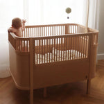 SEBRA - Lit Bébé évolutif Sebra en Bois 70x110 cm - Hêtre