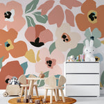 MUNKS & ME - Papier Peint Chambre Enfant Floral De Sienne - Lumineux
