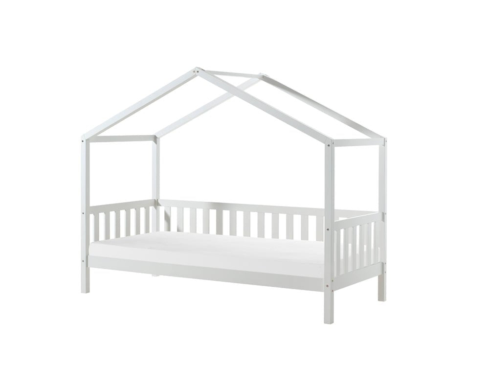 VIPACK - Lit Cabane DALLAS 90x200cm Avec Grille
