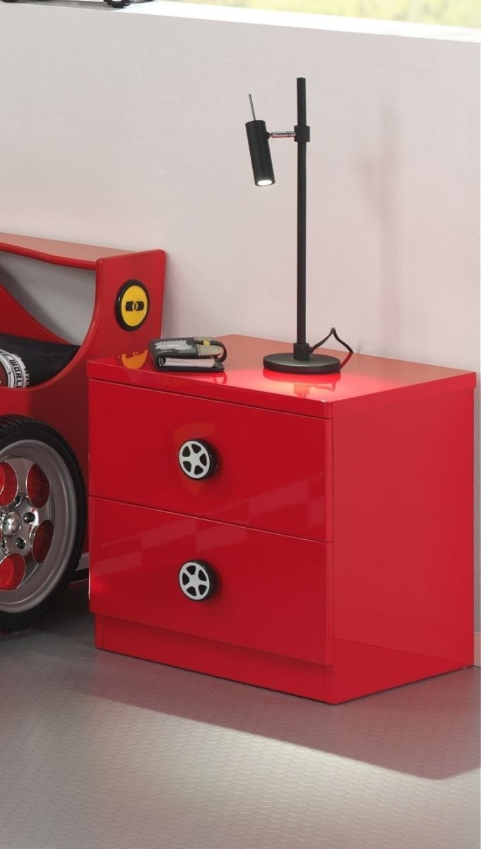 VIPACK - Chevet MONZA Pour Lit Voiture Rouge