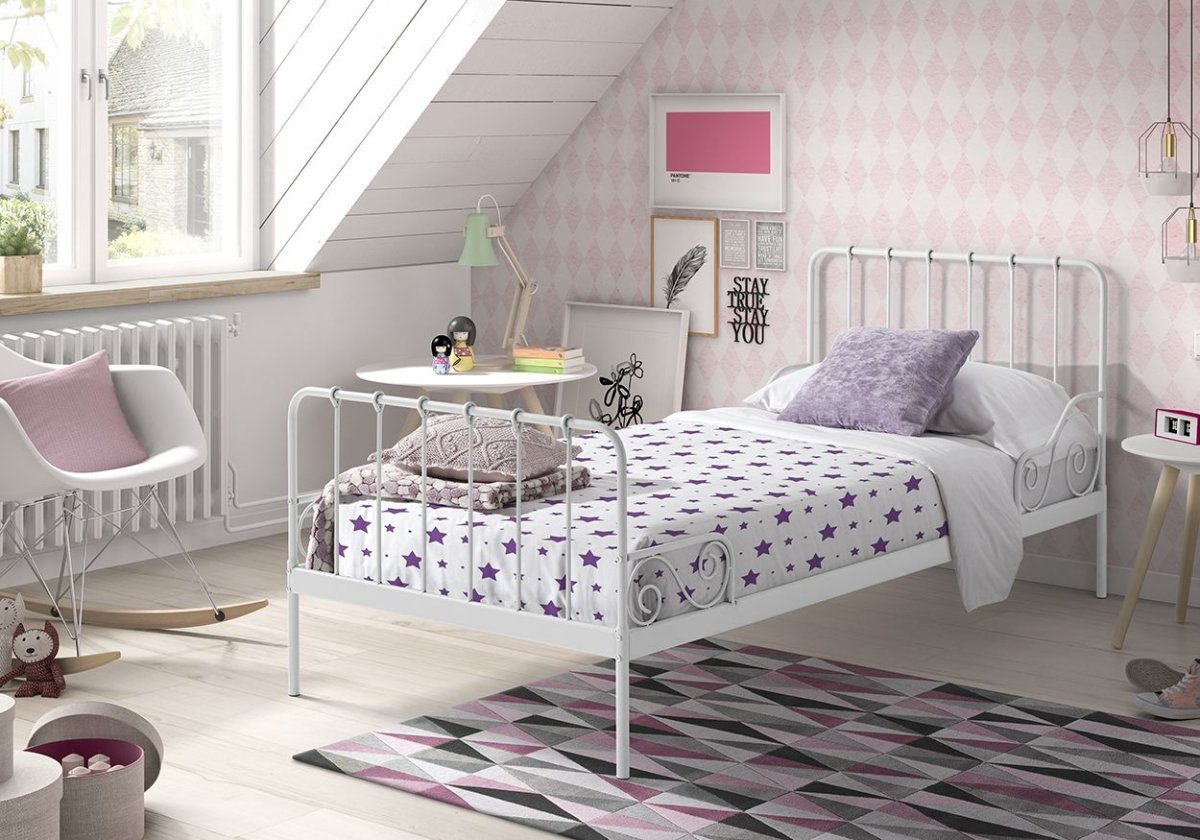 VIPACK - Lit ALICE 90 X 200 cm Blanc