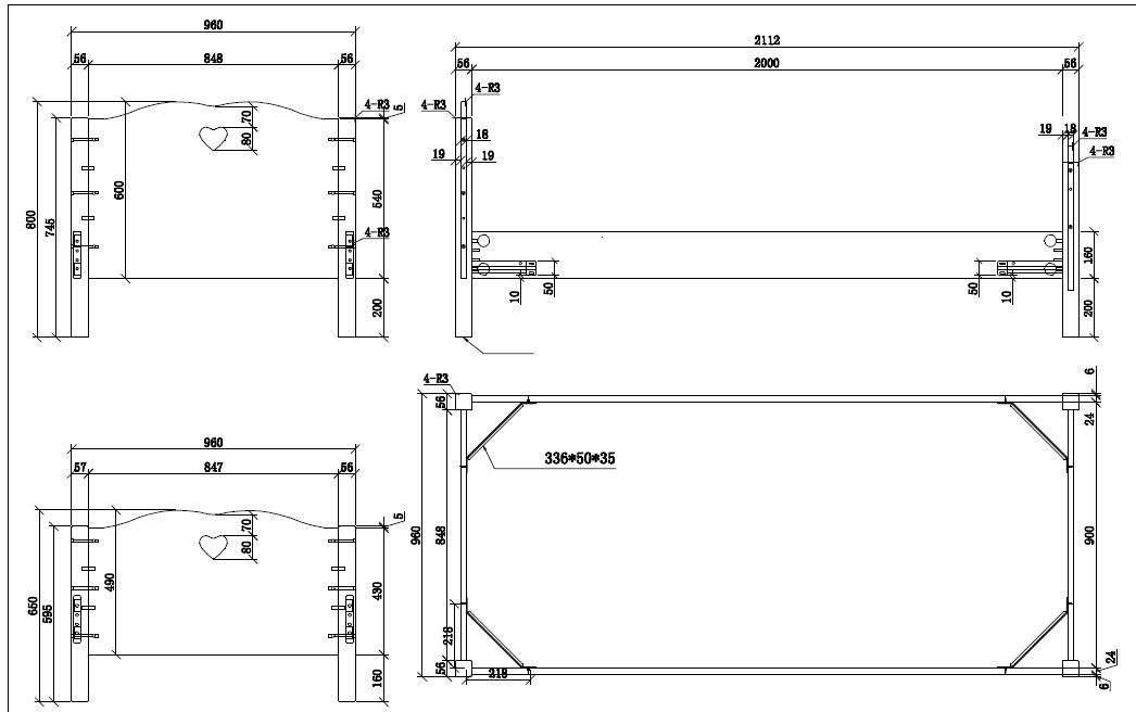VIPACK - Lit AMORI 90 X 200 cm Blanc