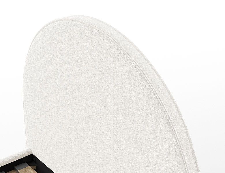 VIPACK - Lit LUNE Stockage 90 X 200 Cm Blanc