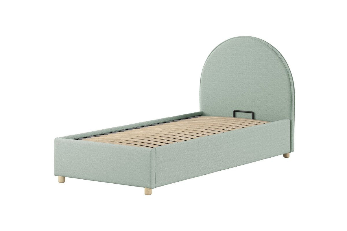 VIPACK - Lit LUNE Stockage 90 X 200 Cm Vert