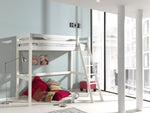 VIPACK-Lit Mezzanine Pino 90 X 200 Cm Blanc