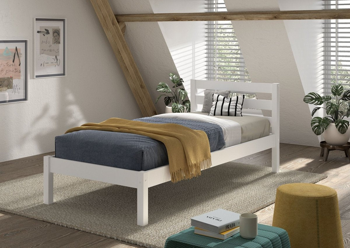 VIPACK - Lit PINO 90 x 200 cm Blanc
