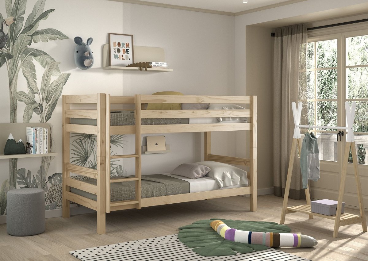 VIPACK - Lit Superposé (H 140cm) PINO 90 x 200 cm Naturel