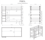 VIPACK - Lit Superposé (H 180cm) PINO 90 x 200 cm Blanc