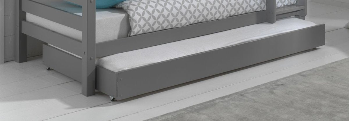 VIPACK - Lit Superposé (H 180cm) PINO 90 X 200 cm Gris