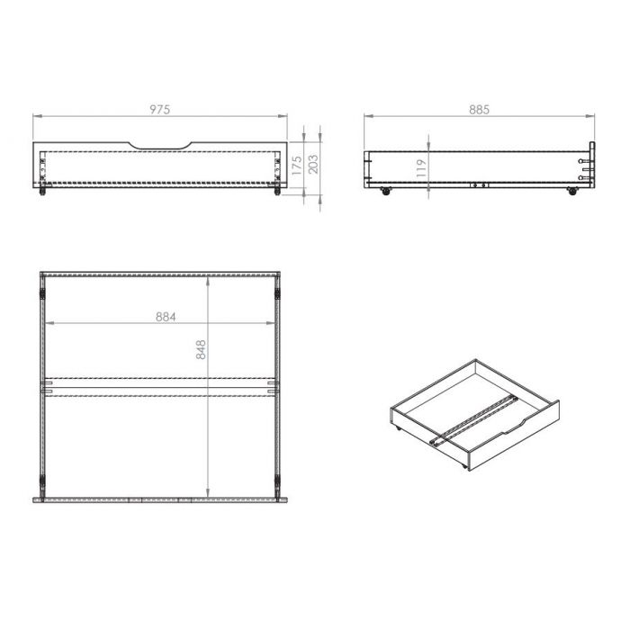 VIPACK - Lit Superposé (H 180cm) PINO 90 x 200 cm Naturel