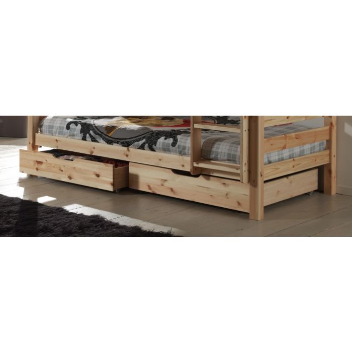 VIPACK - Lit Superposé (H 180cm) PINO 90 x 200 cm Naturel