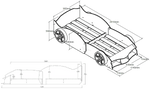 VIPACK - Lit Voiture Max 90 X 200cm Blanc