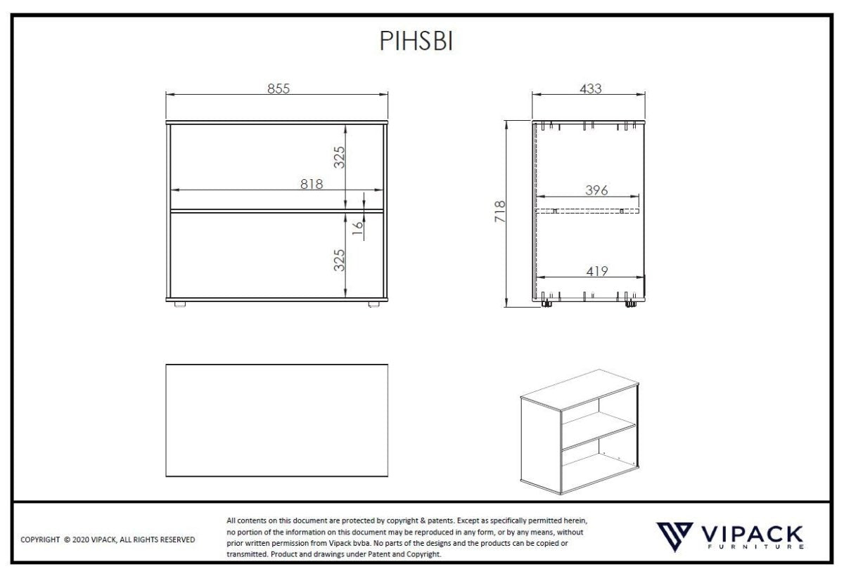 VIPACK - Lit Mezzanine Mi - Hauteur (H 115CM) SCOTT Avec Échelle 90 X 200 cm Blanc