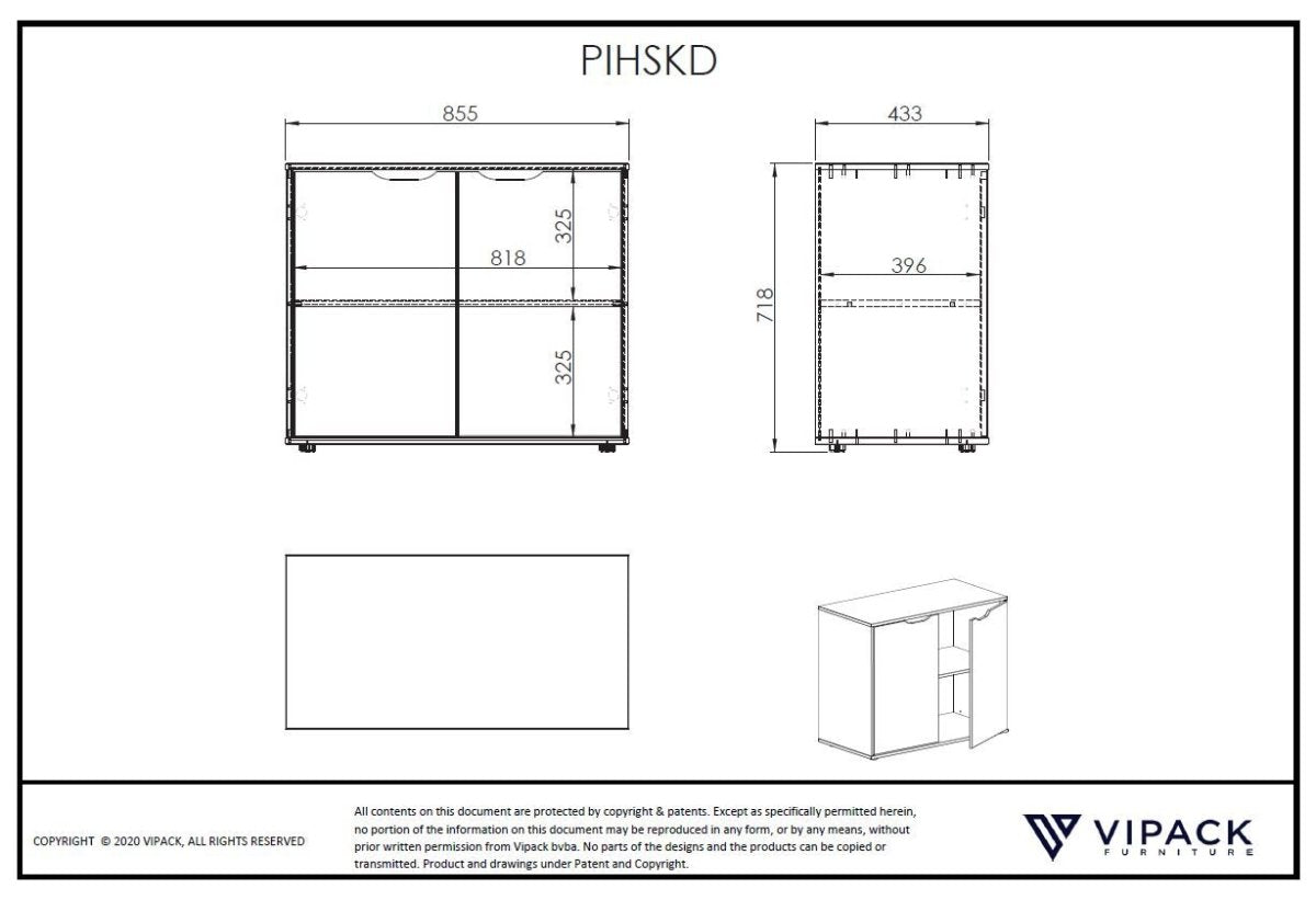 VIPACK - Lit Mezzanine Mi - Hauteur (H 115CM) SCOTT Avec Échelle 90 X 200 cm Blanc
