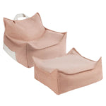 WIGIWAMA - Ensemble Pouf D'extérieur Coquillage + Ottoman