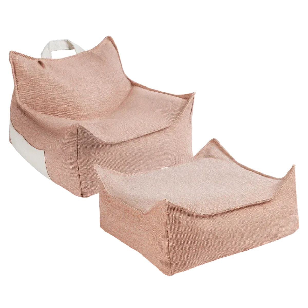 WIGIWAMA - Ensemble Pouf D'extérieur Coquillage + Ottoman