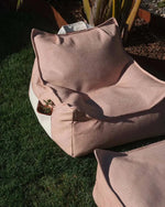 WIGIWAMA - Ensemble Pouf D'extérieur Coquillage + Ottoman