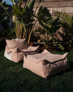 WIGIWAMA - Ensemble Pouf D'extérieur Coquillage + Ottoman