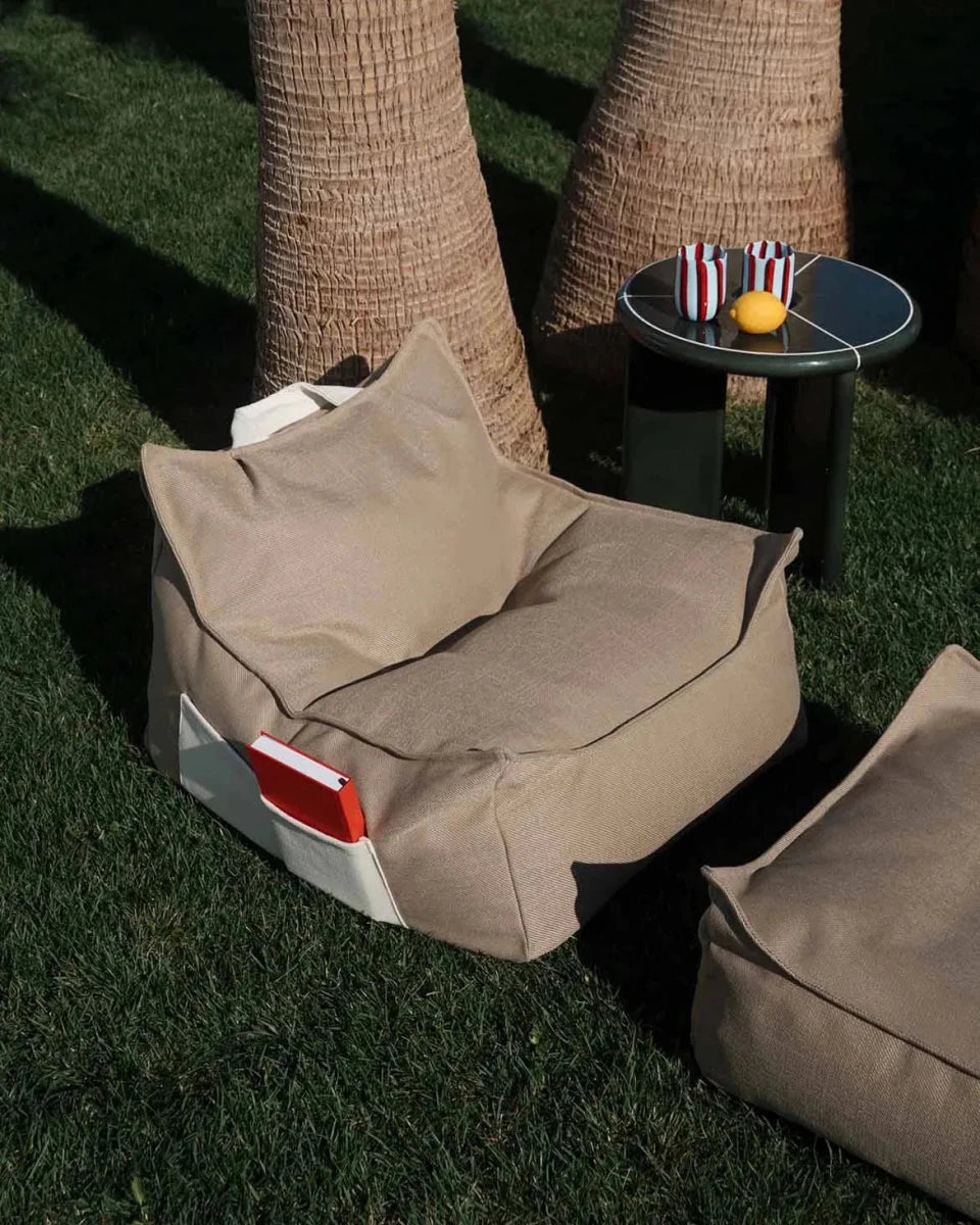 WIGIWAMA - Ensemble Pouf D'extérieur Dune + Ottoman