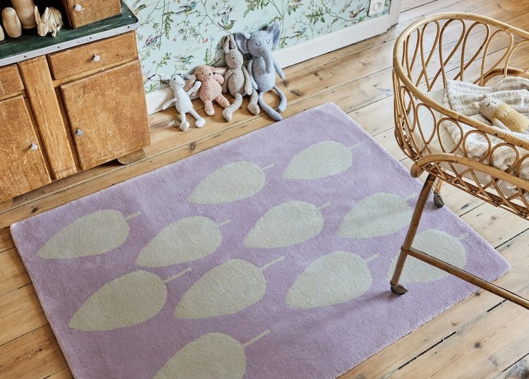 BLEUU - STUDIO - Tapis Enfant Forêt Lilas 100 x 130 Cm