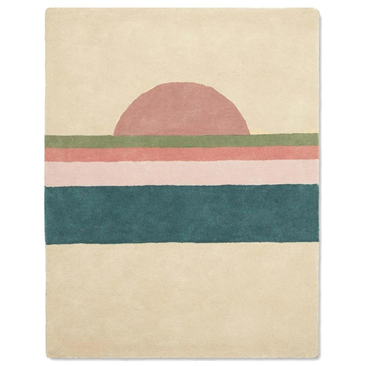 BLEUU - STUDIO - Tapis Enfant Sunset Rose/vert 120 x 170 Cm