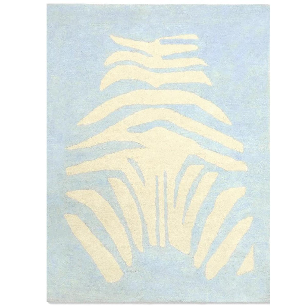 BLEUU - STUDIO - Tapis Enfant Zebre Bleu 120 x 170 Cm