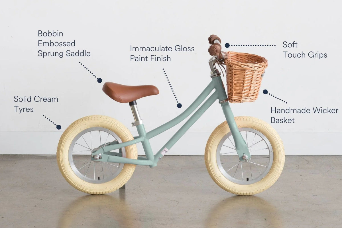 BOBBIN BIKES - Draisienne Gingersnap 12" - Vert Pâle