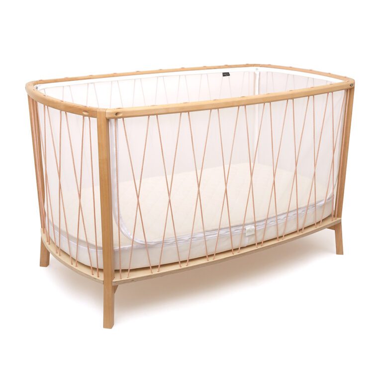 CHARLIE CRANE - Lit KIMI 120 Avec Matelas Coco Naturel + Surmatelas + Lacets Bois De Rose