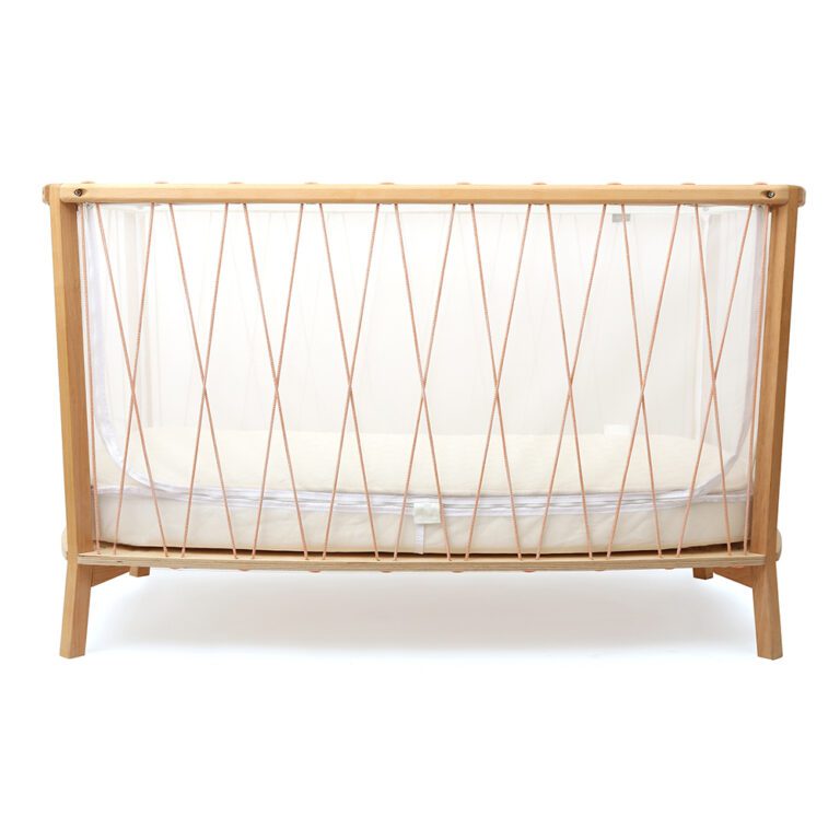 CHARLIE CRANE - Lit KIMI 120 Avec Matelas Coco Naturel + Surmatelas + Lacets Bois De Rose