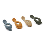 LIEWOOD - Lot De 4 Cuillères En Silicone Liva - Safari Blue Multi Mix