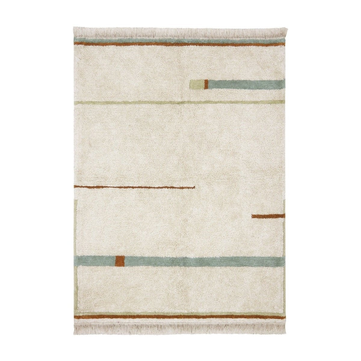 LORENA CANALS - Tapis Lavable Lanes Vintage Blue 90 X 130 Cm