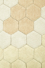 LORENA CANALS - Tapis Lavable Rond Nid D'abeille Doré
