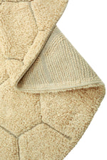 LORENA CANALS - Tapis Lavable Rond Nid D'abeille Doré