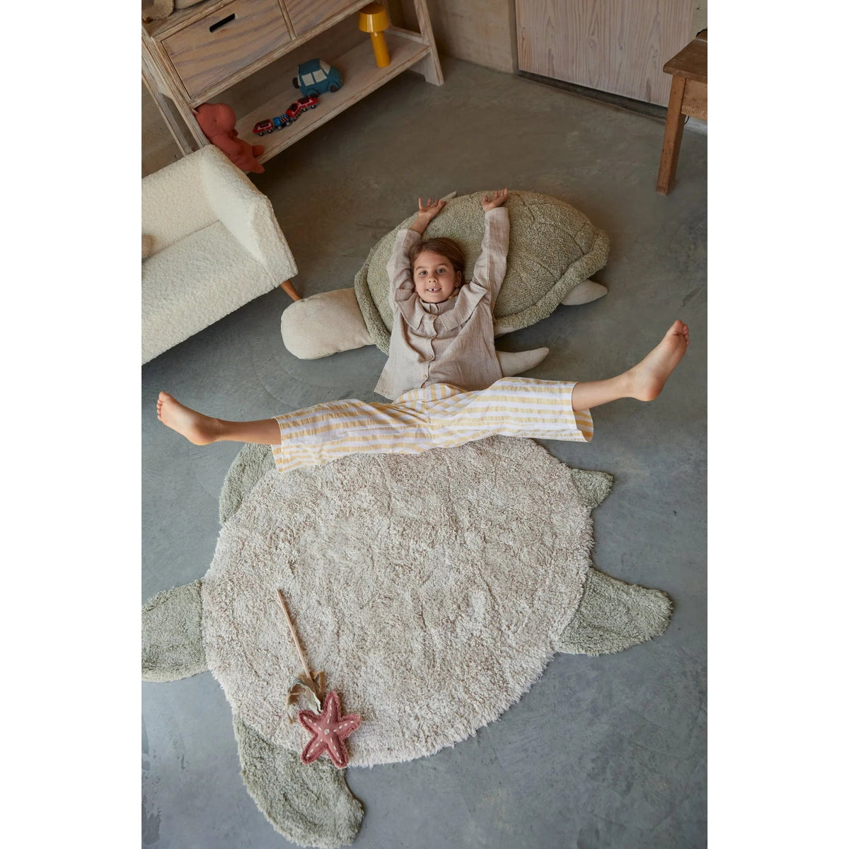 LORENA CANALS - Tapis Lavable Tortue De Mer 110 X 130 Cm