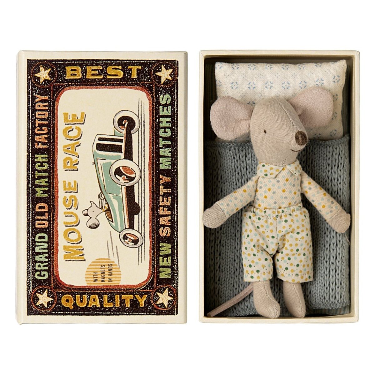 MAILEG - Souris Petit Frère Dans Sa Boîte Assortie