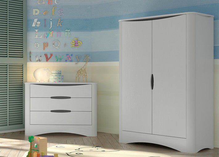 MATHY BY BOLS - Armoire 2 Portes FUSION Profiles Blanc