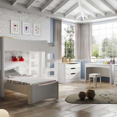 MATHY BY BOLS - Bureau 1 Tiroir FUSION Profiles Blanc