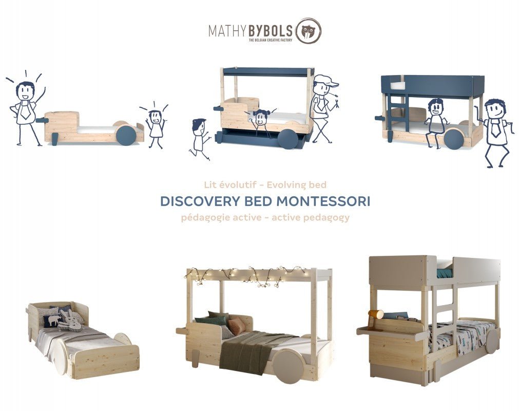MATHY BY BOLS - Lit Simple Montessori DISCOVERY 90 X 190 Cm