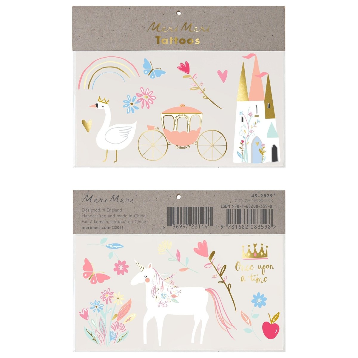MERI MERI - Set De 2 Grandes Planches Tattoos Princesses Magiques
