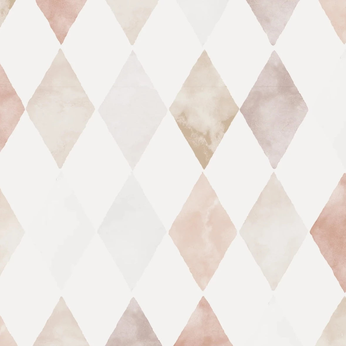 MUNKS & ME - Papier Peint Chambre Enfant à Motif Répété - Aquarelle Harlequin | Rose