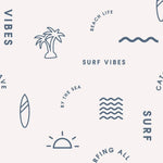 MUNKS & ME - Papier Peint Chambre Enfant à Motif Répété - Beach Vibes | Bleu