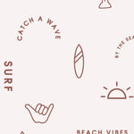 MUNKS & ME - Papier Peint Chambre Enfant à Motif Répété - Beach Vibes | Rouiller