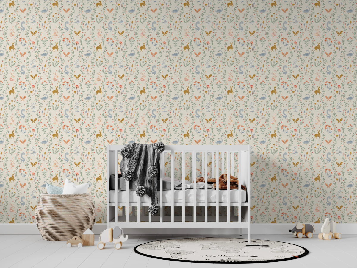 MUNKS & ME - Papier Peint Chambre Enfant à Motif Répété - Coles Berry Patch