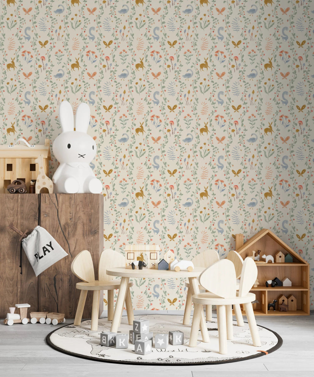 MUNKS & ME - Papier Peint Chambre Enfant à Motif Répété - Coles Berry Patch