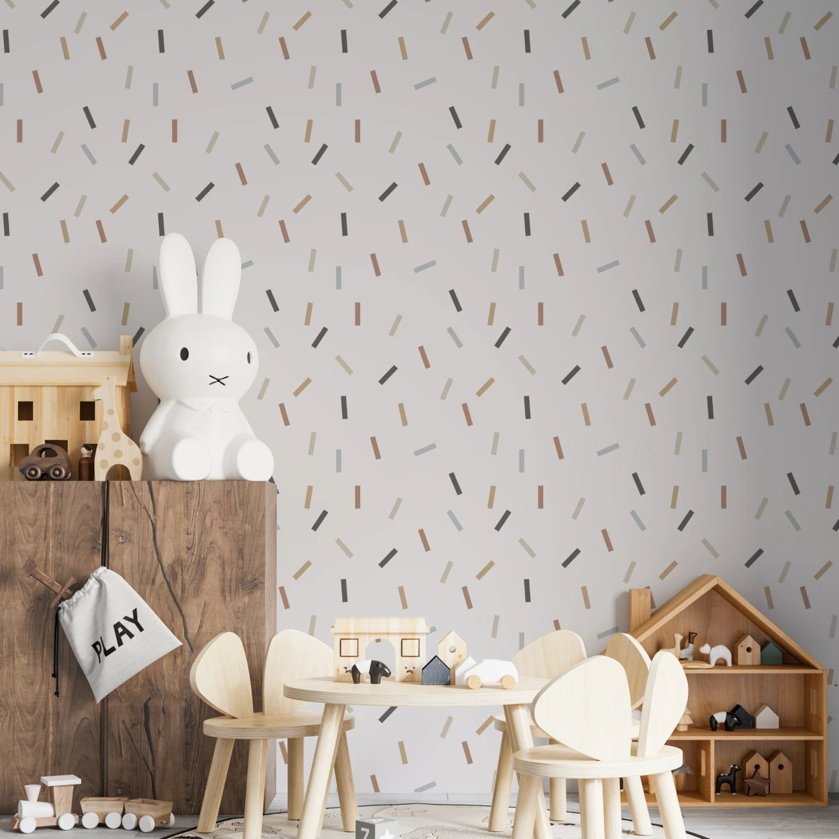 MUNKS & ME - Papier Peint Chambre Enfant à Motif Répété - Confettis