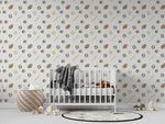 MUNKS & ME - Papier Peint Chambre Enfant à Motif Répété - De La Journée Sportive