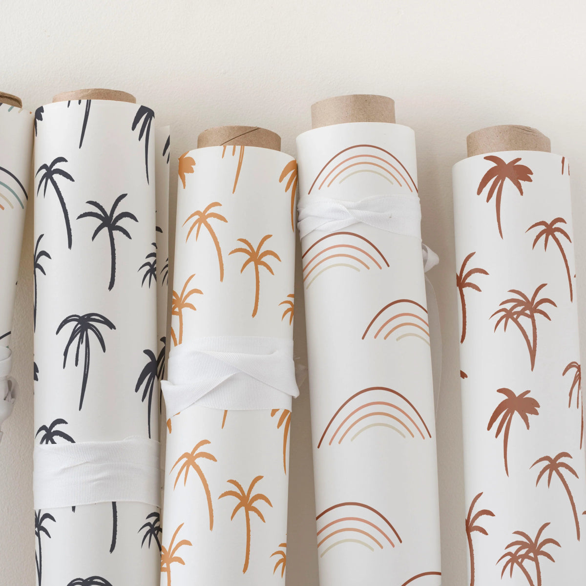 MUNKS & ME - Papier Peint Chambre Enfant à Motif Répété - De Palmier Tropical | Marine